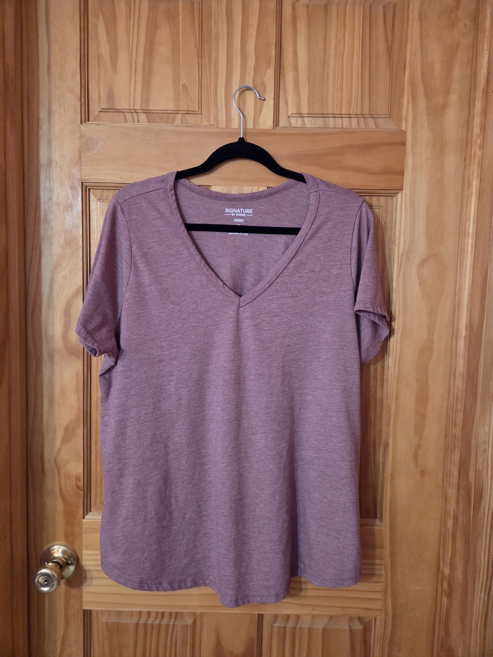 torrid Mauve V-Neck Short Sleeve Tee